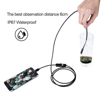 1/1.5/2M 7/5.5 мм обектив ендоскоп HD 480P USB OTG змия ендоскоп е водоустойчив инспектиращата тръба камера бороскоп за Android телефон за PC