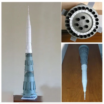 1:144 съветската ракета-носител N-1 Rocket 3D High Simulation Space enveloppe Собственоръчно Toy Boy Gift