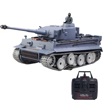 1: 16 Немски Тежък Танк Тигър 2.4 G На Дистанционното Управление Модел На Военен Танк Звук Дим Стрелба Ефект-Upgraded / Ultimate Edition