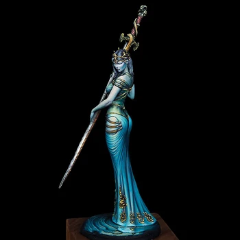 1/24 древна жена воин щанд с меч смола модел комплекти миниатюрен gk Unassembly Unpainted