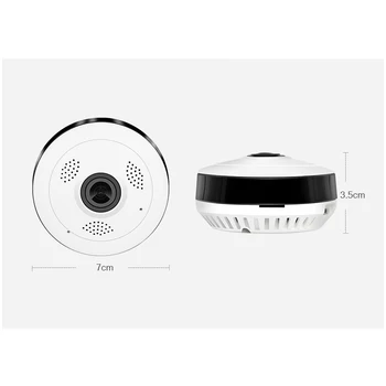 1.3 MP 360 градуса рибешко око панорамна камера, Wifi безжична камера за домашна сигурност на мрежата за видеонаблюдение IR нощен версия V380Pro