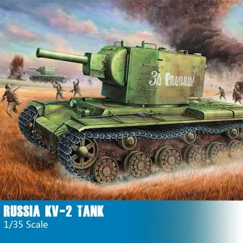 1: 35 мащаб танк модел руски KV-2 Монтаж на резервоар за модел на изграждане на резервоара комплекти САМ танк колекция 00312