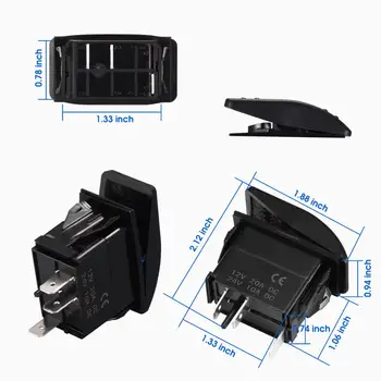 1/4 / 5Gang LED Rocker Switch Panel цифров волтметър 12 в двойна USB порт комбинация автомобили Marine LED Rocker Switch Panel водоустойчив