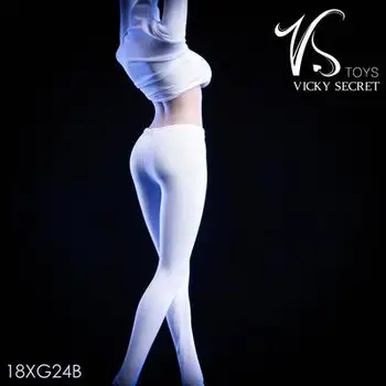 1/6 секси момиче figure clothing Black/White Tights High Collar Action Figure Clothes For 12