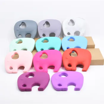 1 бр BPA Free САМ Baby Shower Силикон слон начални зъбите висулка животно dummy манекен кърмеща dummy допир играчка за подарък
