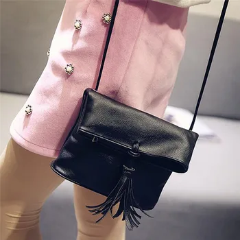 1 бр. дамски шапки изкуствена кожа Crossbody чанта пратеник за жени 2019 телефон чанта малка каишка чанти за рамо сгънете затваряне на торбички за ръце