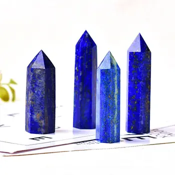 1 бр. Натурален лазурит кварц груб камък бижута Crystal точка за декорация на дома камък ландшафтен дизайн енергия камък изцеление