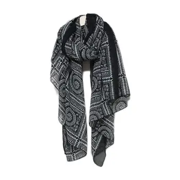 1# Дама жени винтидж шал геометрични печатни дълги меки Wrap шал шал шалове мода есен / зима памук бельо, шалове дамски
