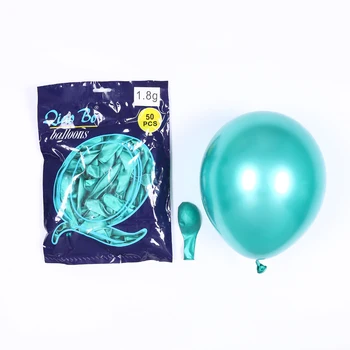 1 компл тестени изделия зелен син хром метални балони венец арка комплект сватба децата Baby Shower рожден ден украси балони