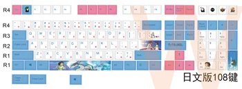 1 комплект PBT dye sublimation keycap подходящи за стандартна клавиатура ANSI layout и ключове MX mechanical keyboard keycaps