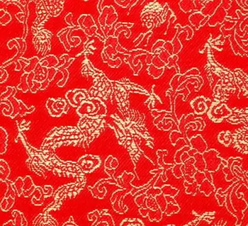 1 метър ниска плътност на китайската парчовой тъкан - дизайн на дракон - полиестер FABRCI - ширина 90 см