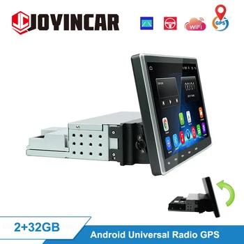 10,1 инчов 1din Android 9.1 автомобилен мултимедиен плеър въртящи се на екрана автомобилно радио-стерео аудио MP5 плейър GPS навигация, WiFi, FM BT