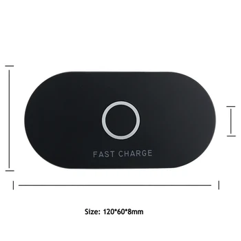 10 W QI Fast Wireless Charger Pad за IPhone X XR 8 Plus Samsung S6 S8 S9 S7 Edge Забележка 5 9 Mix 3 2s LG V30 безжично зарядно устройство ще захранване на база