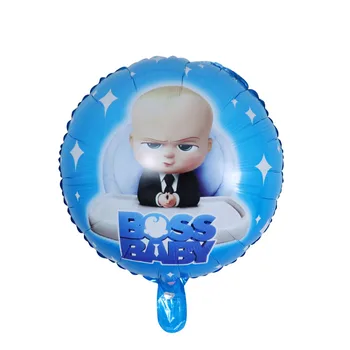 10 бр. 18 см кръгла дете на шефа на рождения ден на темата фолио гелиевые топки децата Рожден Ден украси за доставка на въздух глобус топката