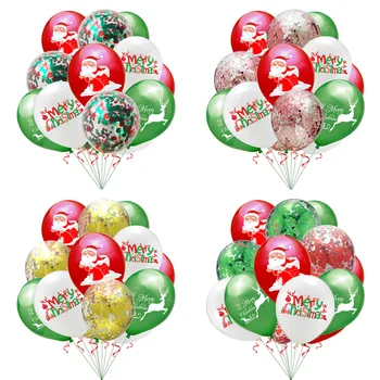 10 бр./компл. коледни топки латекс конфети, балони Коледа Baloon Навидад украшения за коледна украса за парти Globos Belen