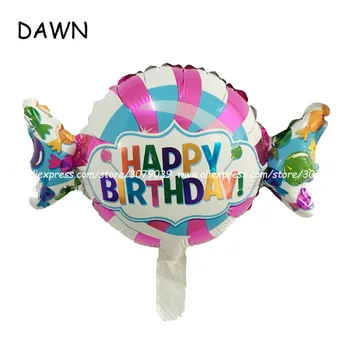 10 бр./лот бонбони филм честит рожден ден фолио балони, сватбен банкет дете рожден ден украси балон