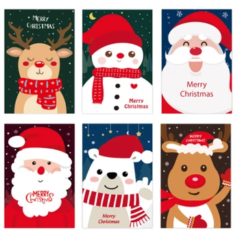 10 бр./лот Весела Коледа поздравителни картички за Нова година картичка подарък карта на Коледно парти украса на Коледна елха