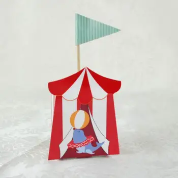 10 бр./лот карикатура цирк парти DIY кутия бонбони за децата Рожден Ден на Baby Shower украса бонбони подарък кутия за доставка