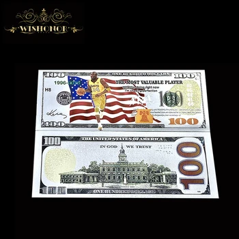 10 бр./лот нов дизайн за Америка 2020 Кобе Сребърна банкнота от 100 долара на банкноти като банкнота валутните подаръци