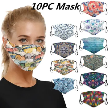 10 бр маска за лице капак маска за лице почистваща многократна употреба дишащи ушни маски лаважные adulte