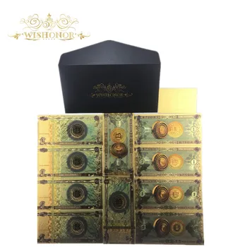 10 бр. / много добър цвят на фолиото, един биткойн банкноти БТК банкноти сувенирни банкноти за събиране