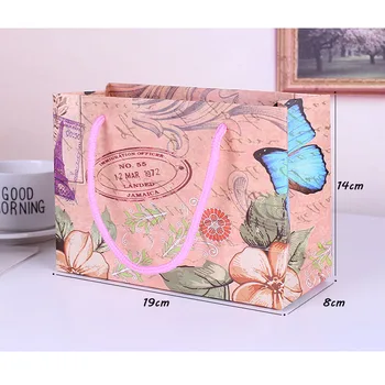 10 бр./много е сладък европейския пеперуда творчески подарък хартиени торбички с дръжка за опаковане на хранителни продукти партия сватбен подарък чанта бисквити чанта