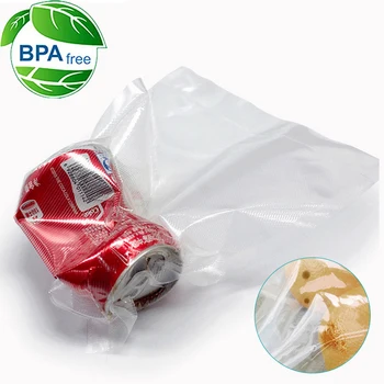 100 бр./лот вакуум мерки и теглилки найлонова торбичка за съхранение за вакуумно запечатване машина за опаковане на хранителни продукти, гориво, опаковъчни ролки теглилки запечатване на торбички