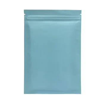 100шт дебели матови плоски долните подарък пакети алуминиево фолио майлар Doypack торбички за прах за съхранение на хранителни продукти Zip заключване миризма доказателство за найлонови торбички
