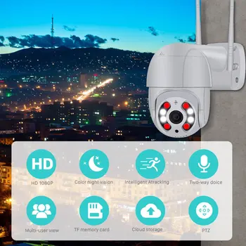 1080P FHD ip камера, wifi, уеб камера mini security kamera външно видеонаблюдение водоустойчиви двупосочна аудио IR за нощно виждане camara de seguridad