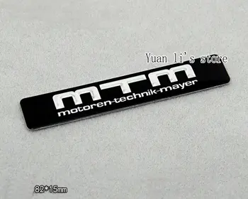 10X автомобил метал емблемата на иконата MTM емблемата на колата си остана черен 82*15 мм стайлинг автомобили