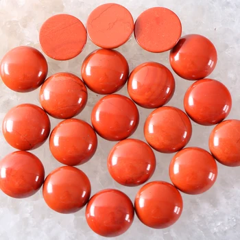 10шт 12 mm 16 mm кръгла кабошон кабошон топчета естествен камък с Червен яспис не просверленного дупки топчета за 