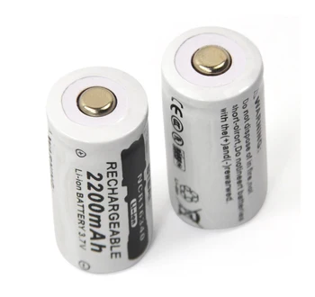 10шт 16340 2200mah акумулаторна батерия cr123a lithium 3.7 V 16340 2200mAh li-ion батерии+зарядно устройство
