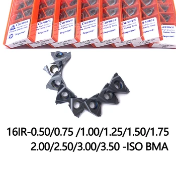 10шт 16IR 0.75 1.00 1.25 1.5 2.0 ISO Carmex резбонарезни вложки за инструменти за струговане индексируемого волфрамов карбид