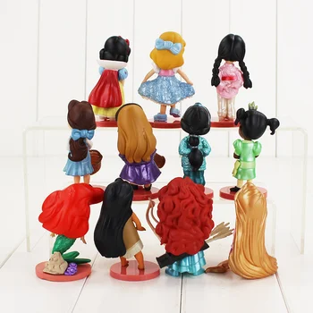11 бр. / лот Принцеса фигура играчка Снежанка Русалка сложен Спящата красавица модел кукли за деца