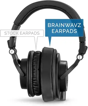 110 * 90 мм е подходящ за Brainwavz hm5 слушалки делото овалния ушна капак кожен калъф черен велур пяна с памет