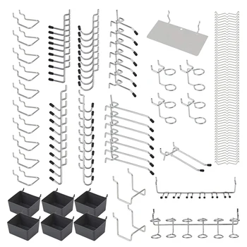 114 / 140Pcs метални куки за клечки организатор гама от Kit Peg Locks висящи приложения кука за клечки за домашна употреба