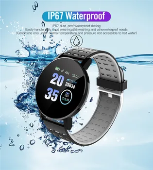 119Plus смарт часовници за жени, водоустойчиви спортни смарт часовници монитор на сърдечната честота функции на кръвното налягане цифрови часовници
