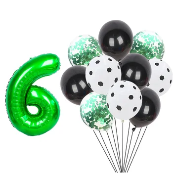 12 бр. футбол фолио топки 32 инча зелен брой на топките момче рожден ден украси празника на децата латекс играчки