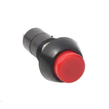 12 мм, ON-OFF защелкивание или отменя миг бутон червен, зелен 2-пинов бутон превключвател