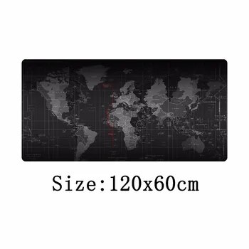 120x60cm XXL голяма карта на света подложка за мишка геймър пейзаж подложка за мишка, клавиатура, подложка офис бюро възглавница интериор аниме Пейзаж карта