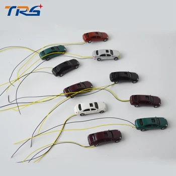 12V 1:200 Мащабна модел автомобил LED Light Toy Cars For Architecture Trains Road Building Landscape Sand Table Diorama Layout Plastic