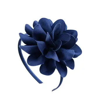 12шт 4 инча цвете пластмасови превръзки за момичетата Grograin Лента панделки за коса, панделки за коса-аксесоари за коса за момиченца деца