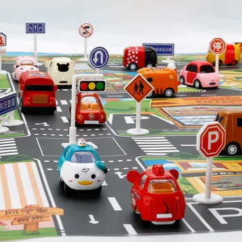 130*100 см увеличаване на кола играчка водоустойчив Playmat моделиране играчки град Пътна карта за паркинг игра подложка за преносим пода игри за деца