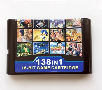 138 в 1 Гореща колекция от игри за SEGA GENESIS MegaDrive 16 битови игри касета PAL и NTSC версия на конзоли за игри