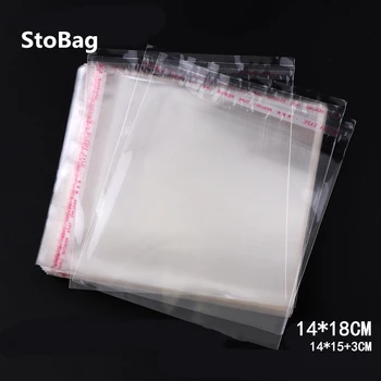 14 * 18 cm, прозрачна самозалепваща OPP найлонови торбички бижута за опаковане на подаръци чанта целофан чанта Самоуплотнения