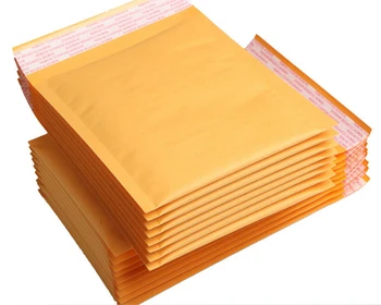 15*18cm 30pcs Small Kraft Paper Mail Envelope Bag жълт балон меки пликове, опаковки, торбички с балон