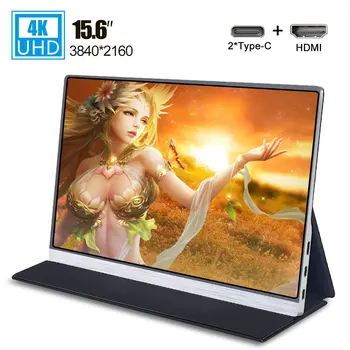 15.6-инчов слот монитор IPS екран LCD дисплей 3840x2160 преносим 4K монитор за компютър Huawei Samsung G5 Macbook