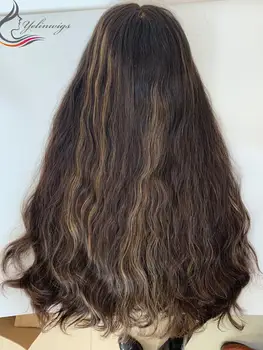 150% High Density Virgin European Hair Lace Top Еврейския Кошер Перука От Естествен Вълнообразни Дантелен Топ Перука