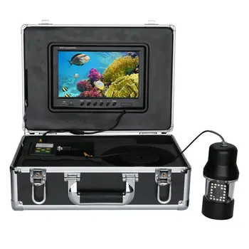 15м 30ч подводен риболов камера здрава 9 инчов dvr записващо устройство с цветен екран, водоустойчив 22 светодиода за 360 градуса въртящ дойде