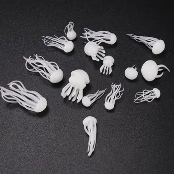 16 бр. / компл. епоксидни пълнител кристална океанска смола 3D Mini Jellyfish Modeling